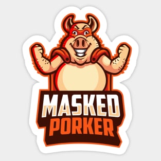 The Masked Porker Sticker